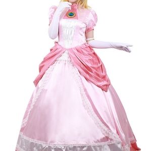 Princess Peach Mario Cosplay Costume Size L